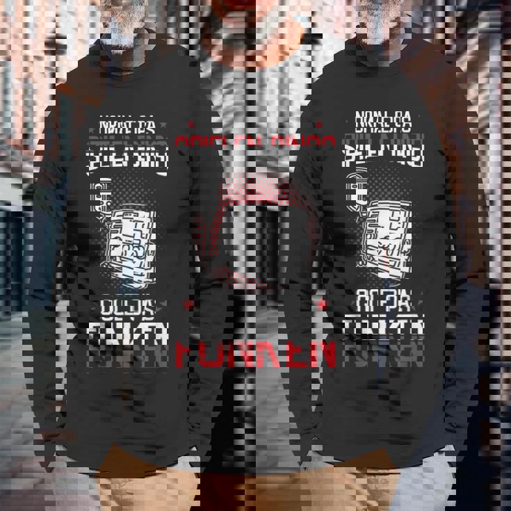 メンズ Coole Opas Funken アマチュア無線機 アマチュア無線機 長袖Tシャツ 高齢者への贈り物