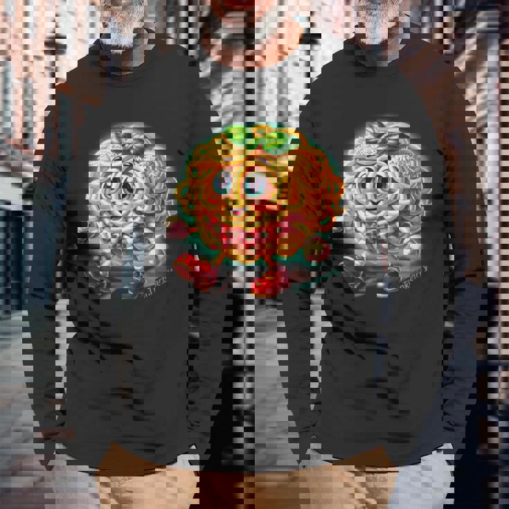 Cutepaghetti 長袖Tシャツ 高齢者への贈り物