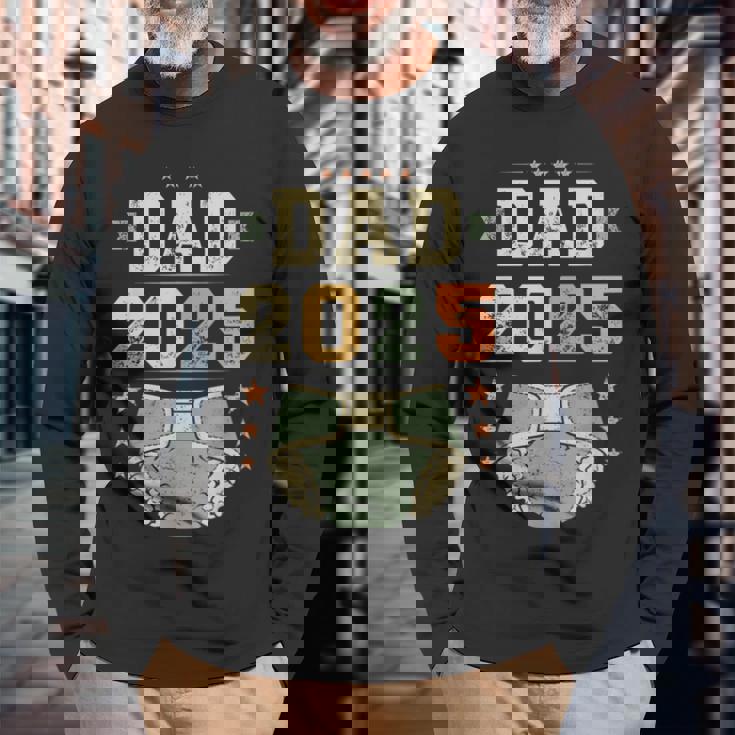 Dad 2025 年生パパ、新米パパ、初めてのパパ 長袖Tシャツ 高齢者への贈り物