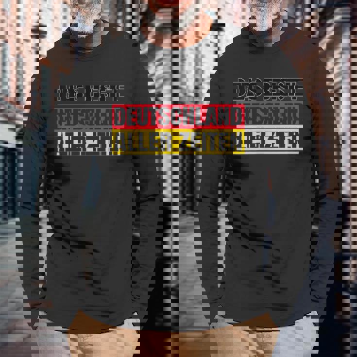 Das Beste Deutschland Aller Zeiten。 長袖Tシャツ 高齢者への贈り物