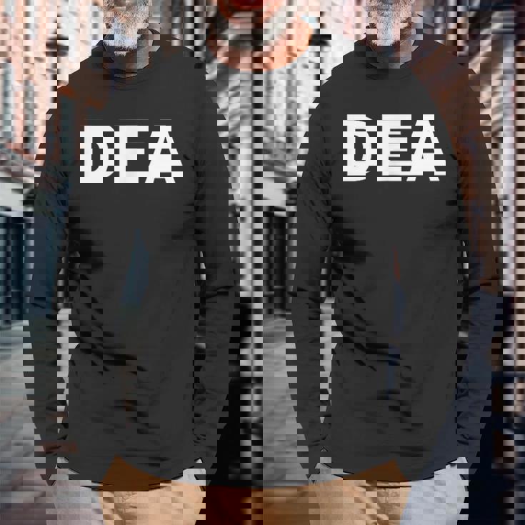 Dea エージェント 麻薬取締局 前後 長袖Tシャツ 高齢者への贈り物