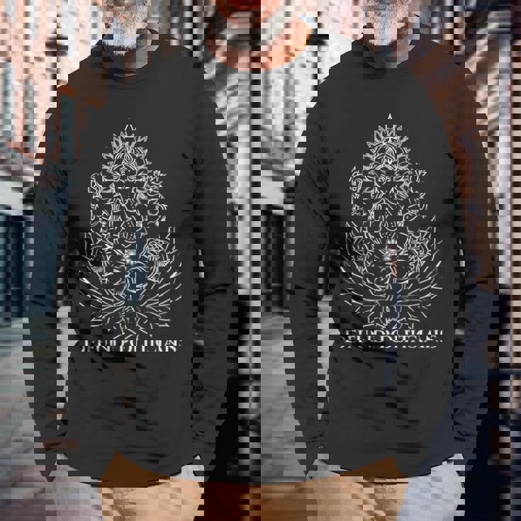 Defund Politicians 長袖Tシャツ 高齢者への贈り物