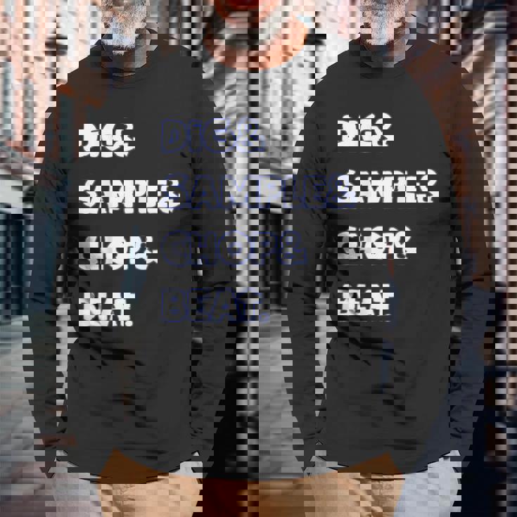 Dig&Sample&Chop&Beat シャツ Mpc ドラムサンプラー 音楽愛好家 長袖Tシャツ 高齢者への贈り物