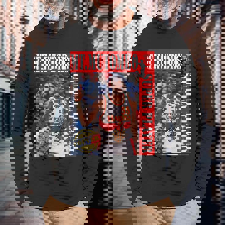 Dikembe Mutombo_Nba_001 長袖Tシャツ 高齢者への贈り物