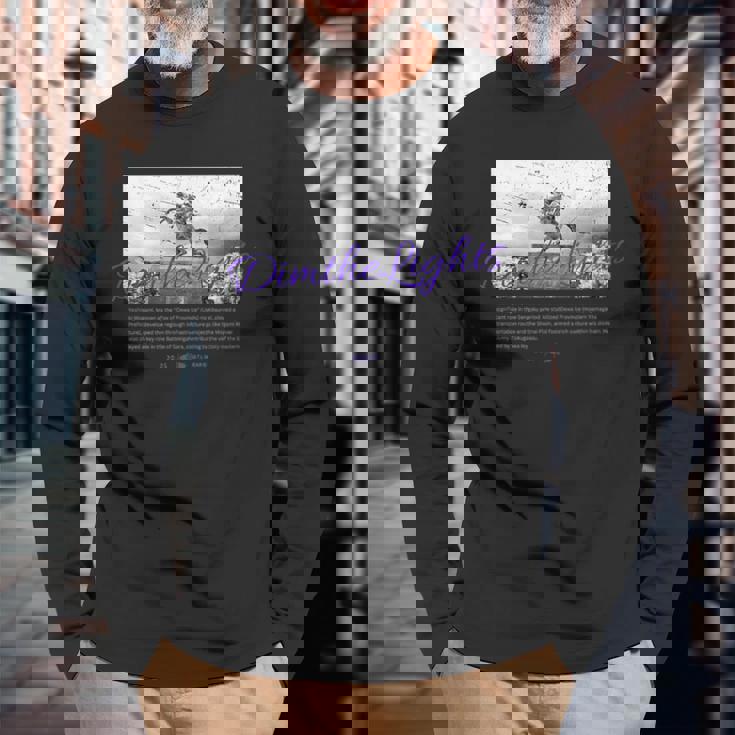 Dim The Lights 005 メンズ ロック ライブ フェス バンド 音楽 最上義光 男女兼用 キッズ 長袖Tシャツ 高齢者への贈り物