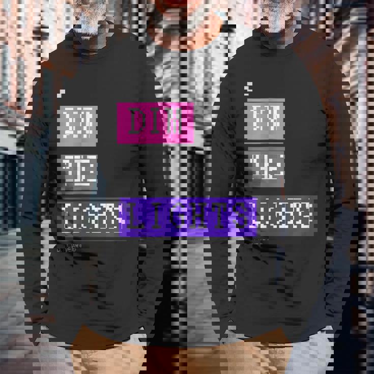 Dim The Lights 007 メンズ ロック ライブ フェス バンド ゲーム 音楽 おしゃれ 男女兼用 キッズ 長袖Tシャツ 高齢者への贈り物