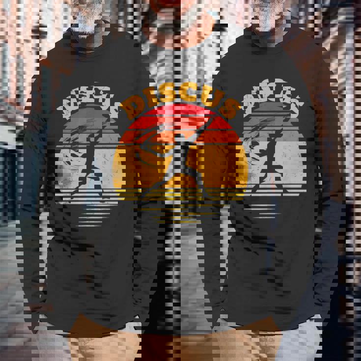 Discus ヴィンテージサンセット 長袖Tシャツ 高齢者への贈り物