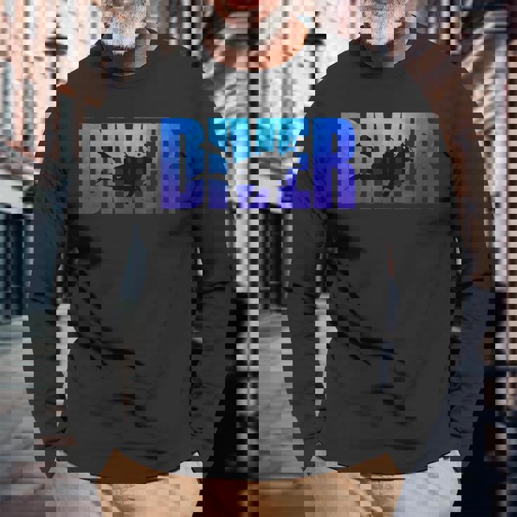 Diver Lovecuba Reef ダイビング シュノーケリング ヴィンテージ メンズ レディース 長袖Tシャツ 高齢者への贈り物