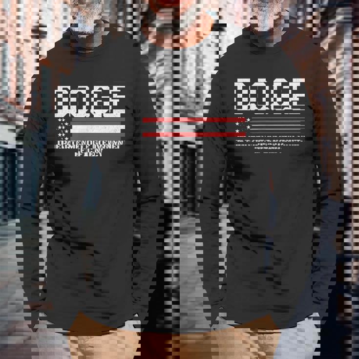 Doge DOGE 政府効率省 長袖Tシャツ 高齢者への贈り物