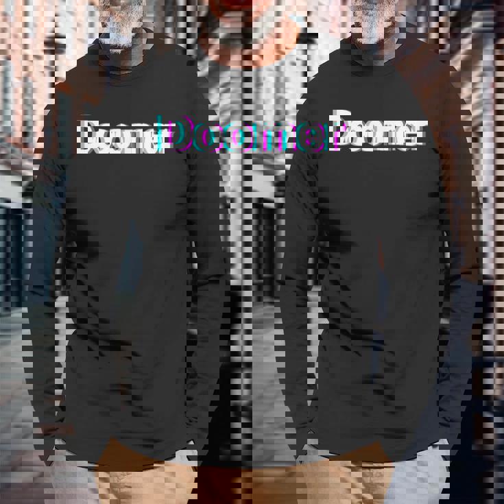 Doomer シャツ グリッチ レトロ 長袖Tシャツ 高齢者への贈り物