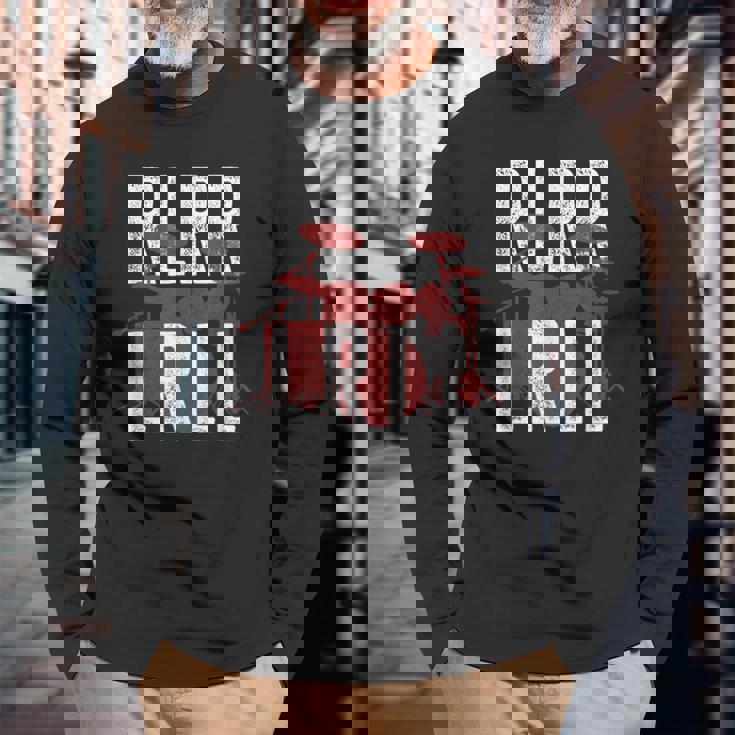 Drummers ドラム パラディドル 練習ドリル 長袖Tシャツ 高齢者への贈り物