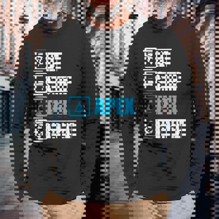 Eatleep Apex リピートシャツ 面白いモチベーションギフト 長袖Tシャツ 高齢者への贈り物