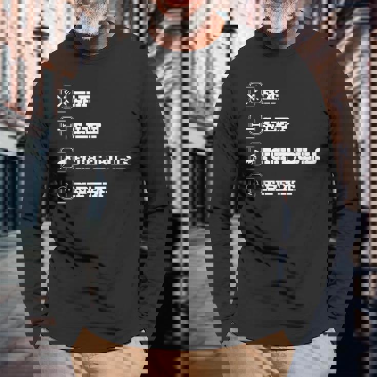 Eatleep Fight Bulls Repeat Bullsシリーズ ロデオクラウン 長袖Tシャツ 高齢者への贈り物