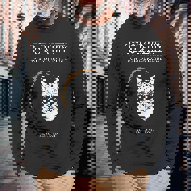 Eclipse Glasses 2024 猫 エクリプス サングラス 長袖Tシャツ 高齢者への贈り物