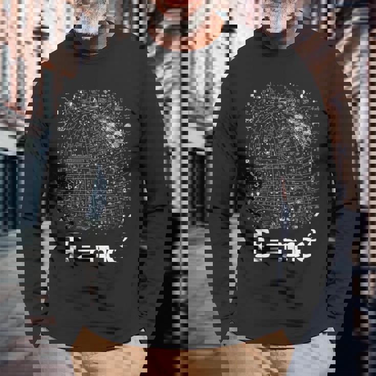 EMc2 方程式 物理学 相対性理論 数学 数学 長袖tシャツ 長袖Tシャツ 高齢者への贈り物