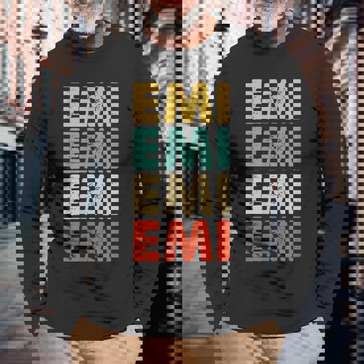 Emi 恵美 長袖Tシャツ 高齢者への贈り物