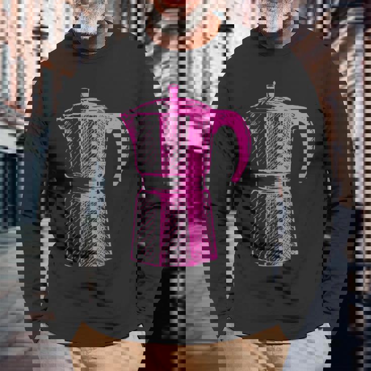 Essenza Italiana Moka コーヒーメーカー 長袖Tシャツ 高齢者への贈り物