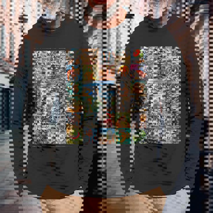 Every Italian Brainrot Meme Italian Brainrotコレクション 長袖Tシャツ 高齢者への贈り物