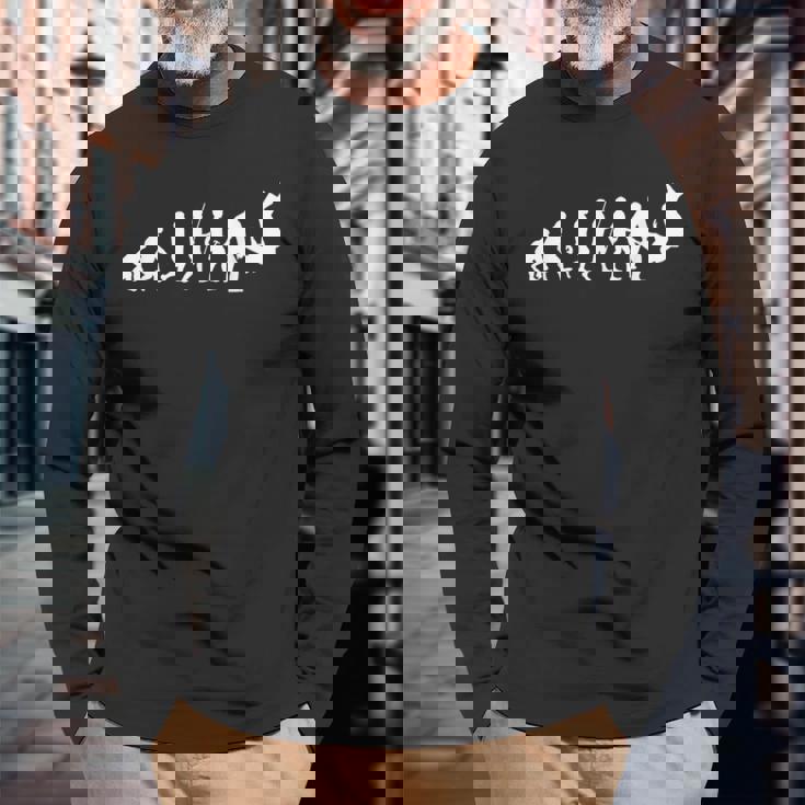 Evolution 柔道師 柔道師 柔道師 ユーモア柔道 長袖Tシャツ 高齢者への贈り物