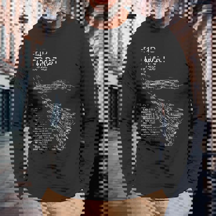 F-14 Tomcat 長袖Tシャツ 高齢者への贈り物