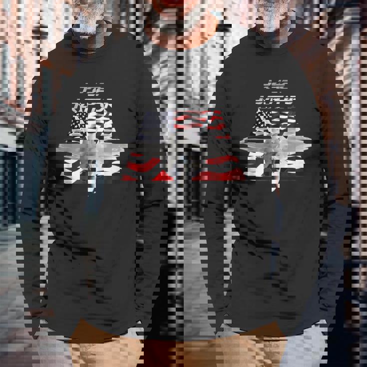 F-22 ラプター 長袖Tシャツ 高齢者への贈り物