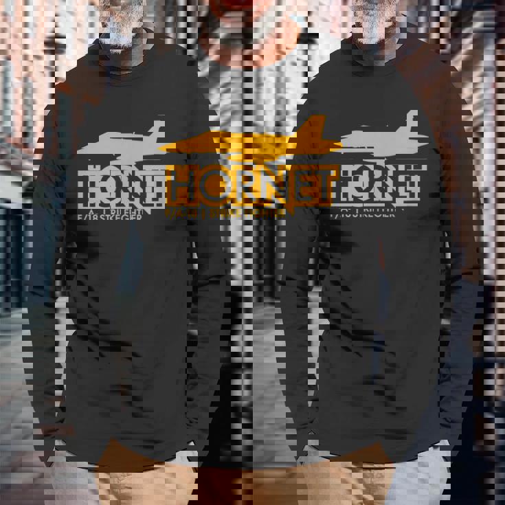 FA-18 ホーネット 長袖Tシャツ 高齢者への贈り物