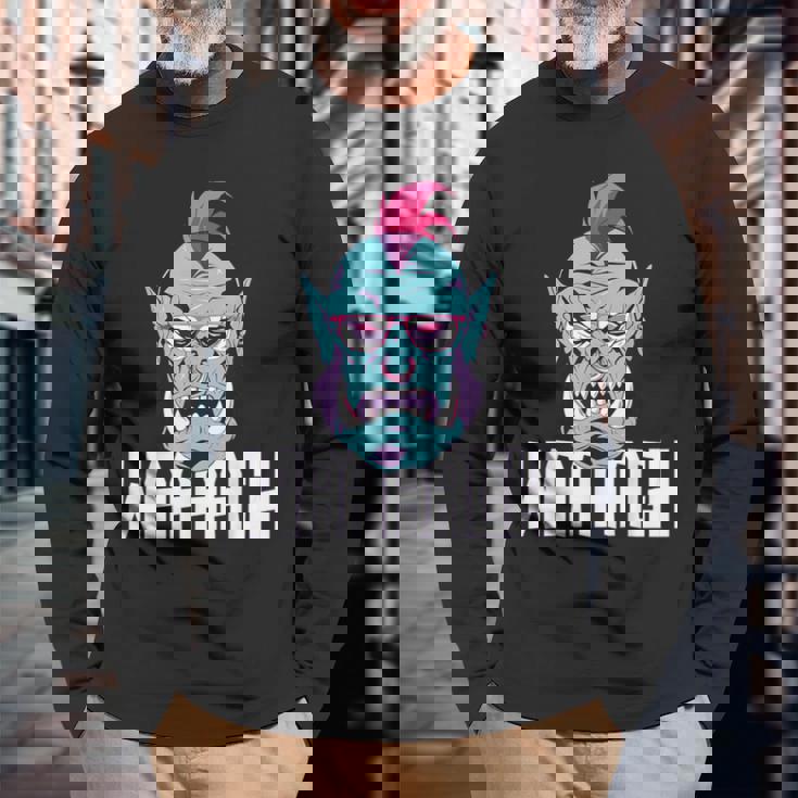 Fantasy Ork Mmorpg Rpg ゲーマーヘッド 長袖Tシャツ 高齢者への贈り物