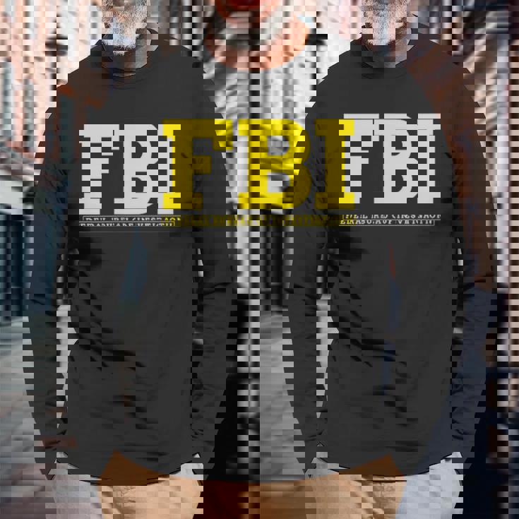 Fbi連邦捜査官事務所 長袖Tシャツ 高齢者への贈り物