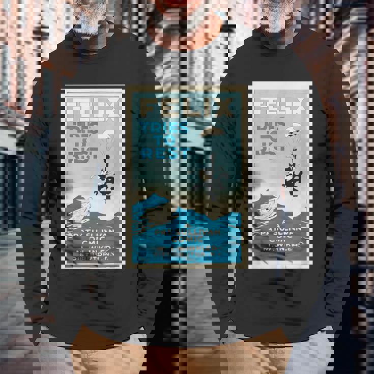 Felix Tries To Rest 1924 長袖Tシャツ 高齢者への贈り物