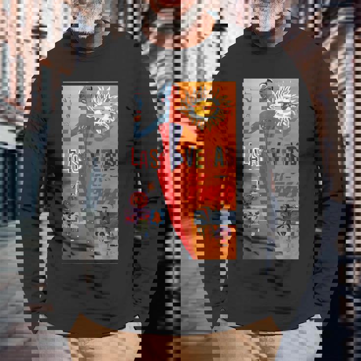 Fly Twa ラスベガス ビンテージ トラベルtシャツ 長袖Tシャツ 高齢者への贈り物