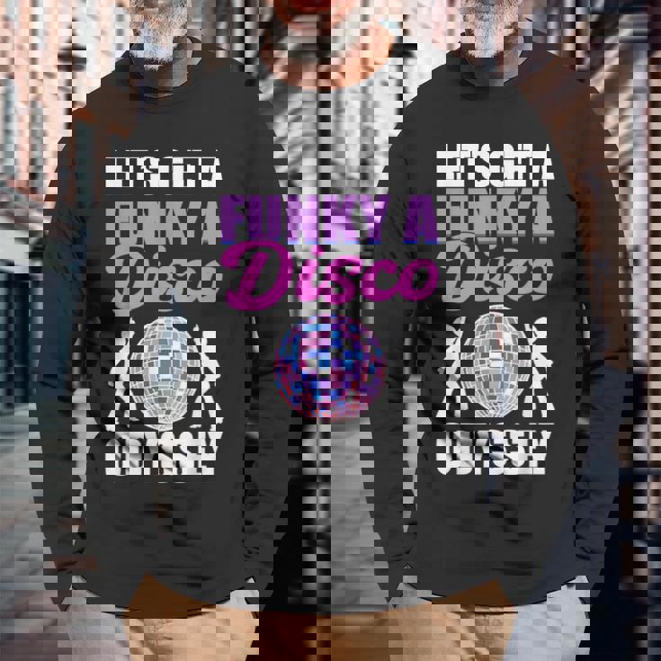 Funkyoul Music Lovers ヴィンテージ グルーヴィーディスコ 長袖Tシャツ 高齢者への贈り物