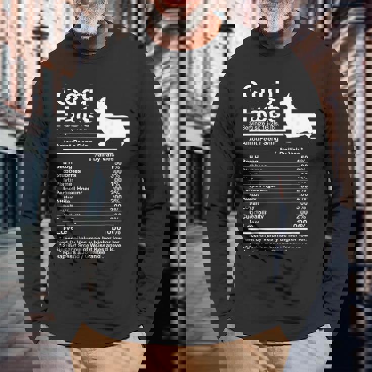 Corgi Facts 栄養ギフト カーディガン ペンブローク 長袖Tシャツ 高齢者への贈り物