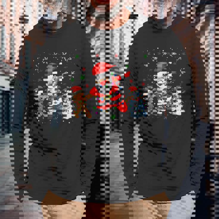 Dabbinganta Christmas おかしいdabサンタクロースクリスマス 長袖Tシャツ 高齢者への贈り物