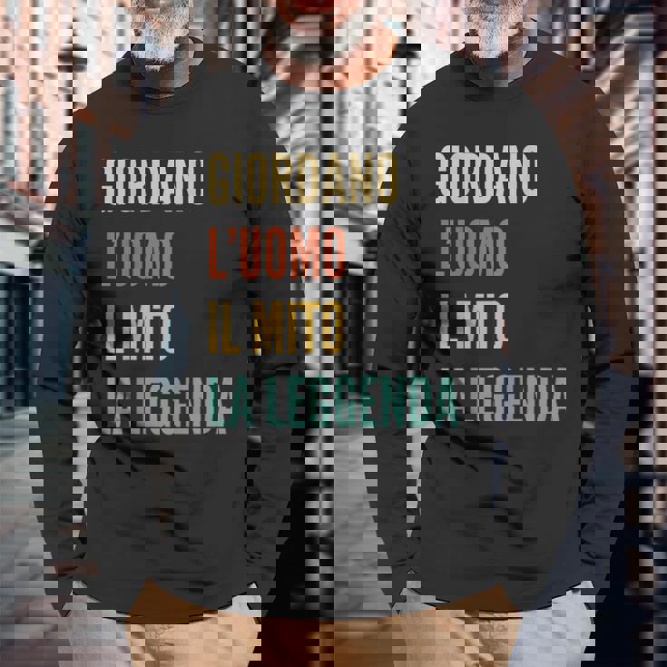 Italian First Name Giordano 長袖Tシャツ 高齢者への贈り物