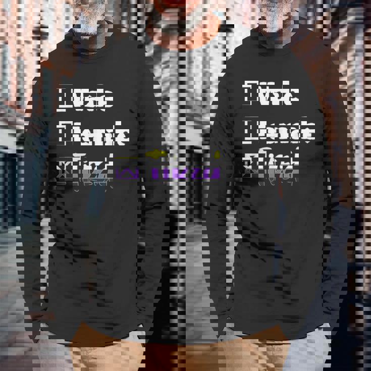 Lgbt プライド ノンバイナリー フラッグ ノンバイナリー 長袖Tシャツ 高齢者への贈り物