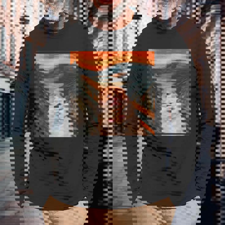 cared Hamster Memecream グラフィックtシャツ レディース メンズ 長袖Tシャツ 高齢者への贈り物