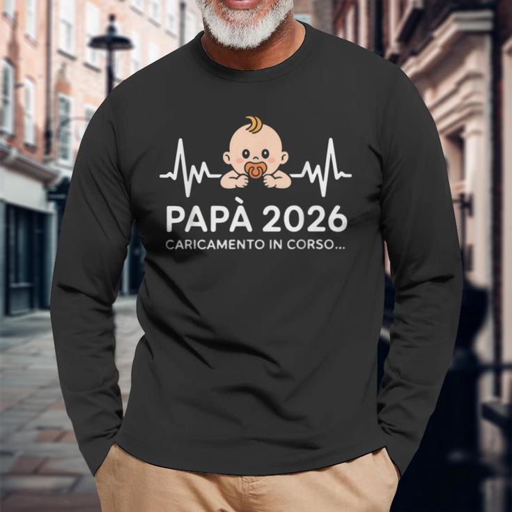 Futuro Papà 2026 Loading Regali Divertente Per Papa Padre Maglietta a maniche lunghe Regalos para ancianos