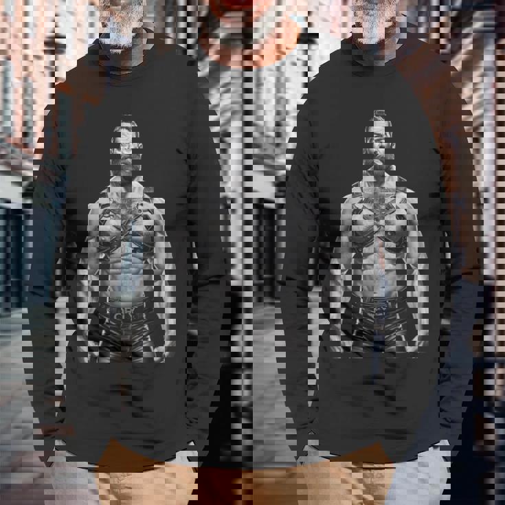 Gay Bear Community Pride Muscle Cub Bear メンズ ゲイパパ 長袖Tシャツ 高齢者への贈り物