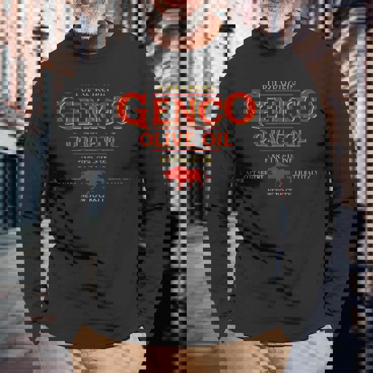 Genco Olive Oil Little Italy ニューヨーク 長袖Tシャツ 高齢者への贈り物