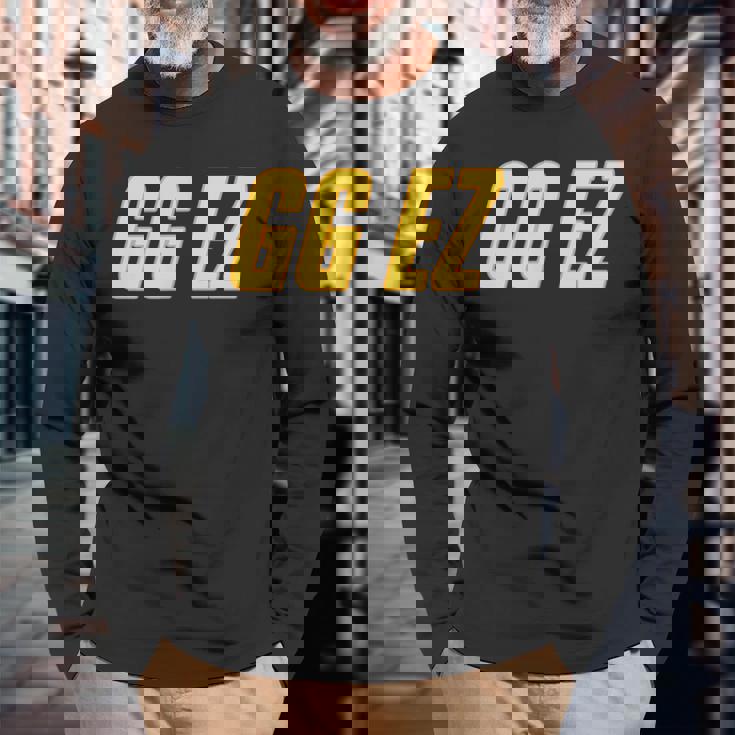 Gg Ez Ggez Good Game Easy Over Ow Fps おもしろゲーミングウォッチ Ow2 長袖Tシャツ 高齢者への贈り物