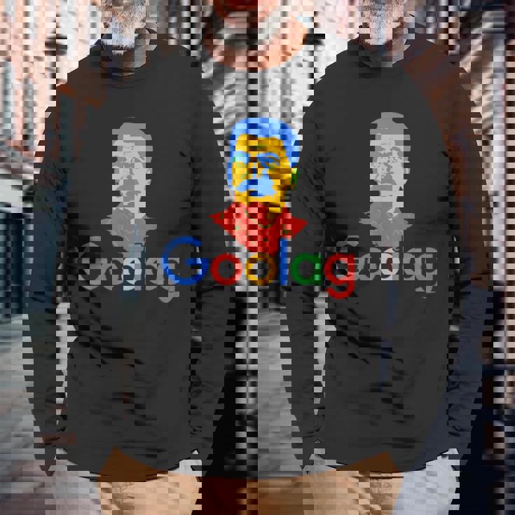 Goolag ファニーソビエト時代政治ジョーク 言論の自由スターリン 長袖Tシャツ 高齢者への贈り物