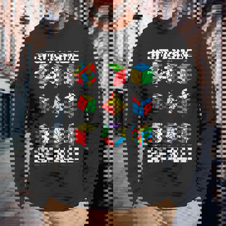 Gottaolve Em Allpeed Cuber パズルキューブ スピードキューブ 長袖Tシャツ 高齢者への贈り物