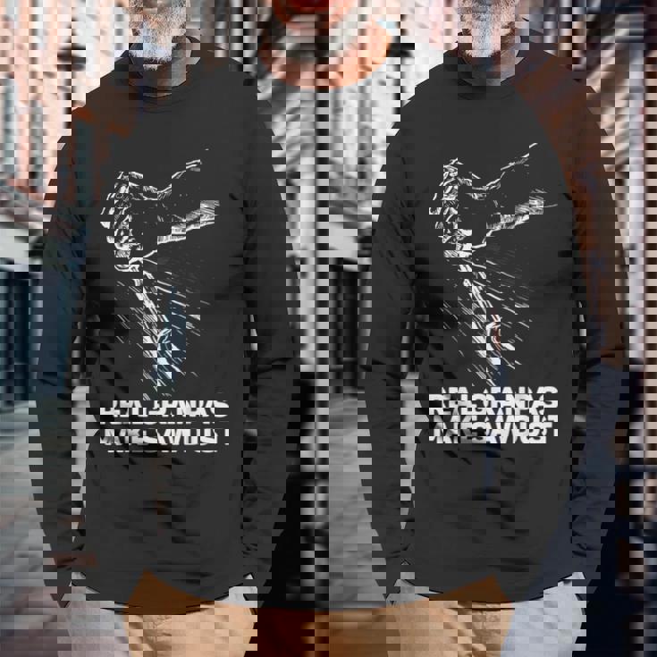 Grandpa 大工道具 長袖Tシャツ 高齢者への贈り物