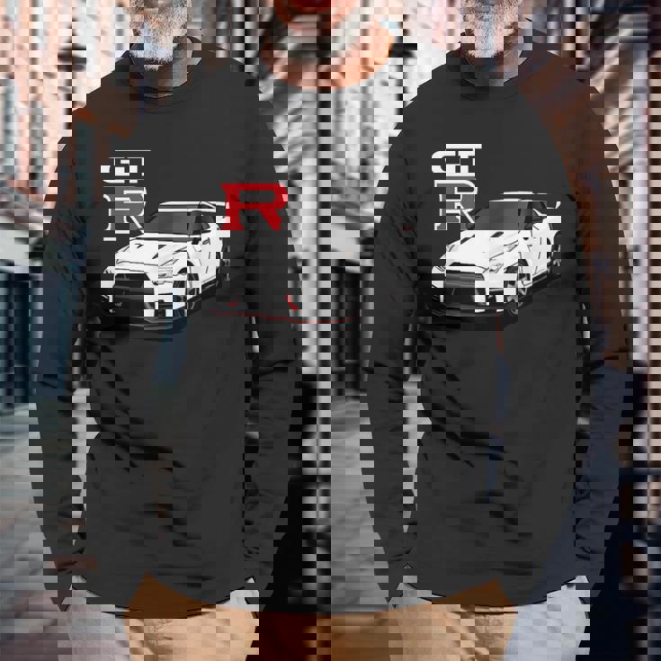 Gt R 35 Jdm ストリートレーシング ドラッグドリフト スポーツカー 長袖Tシャツ 高齢者への贈り物