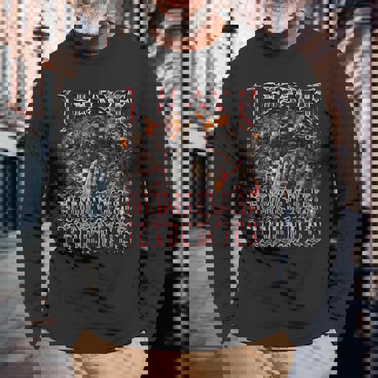 I Have Homosexual Tendencies 面白い ハード スケルトン ブーツレッグ 長袖Tシャツ 高齢者への贈り物