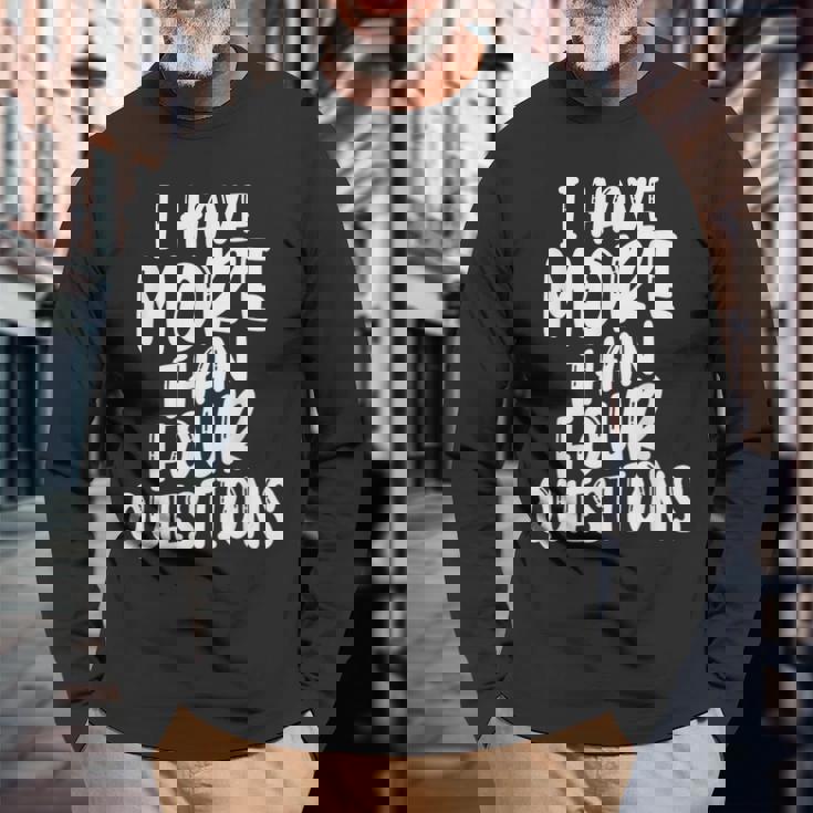 I Have More Four Questions 面白い ハッピー過越祭 キッズ 長袖Tシャツ 高齢者への贈り物