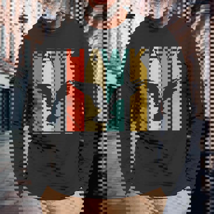 Hawk 鷹 動物 長袖Tシャツ 高齢者への贈り物