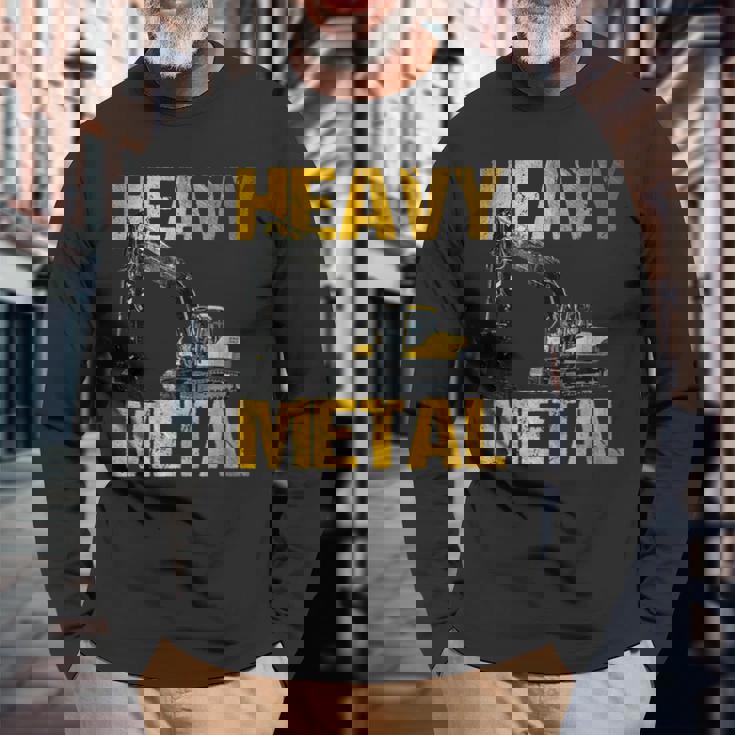 Heavy Equipment Operator Excavator Construction Backhoe 長袖Tシャツ 高齢者への贈り物