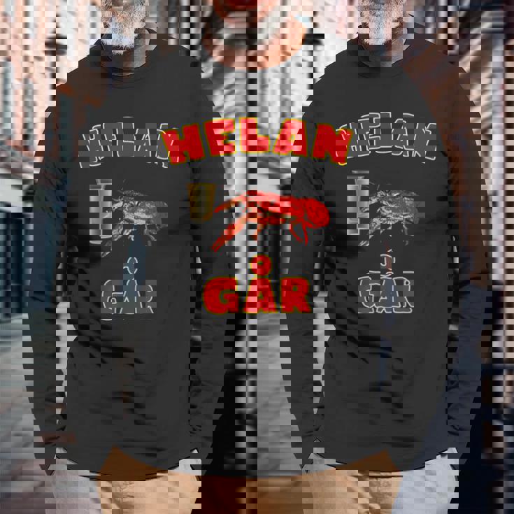 Helan Går スウェーデンの歌 ザリガニ付き スウェーデン 長袖Tシャツ 高齢者への贈り物