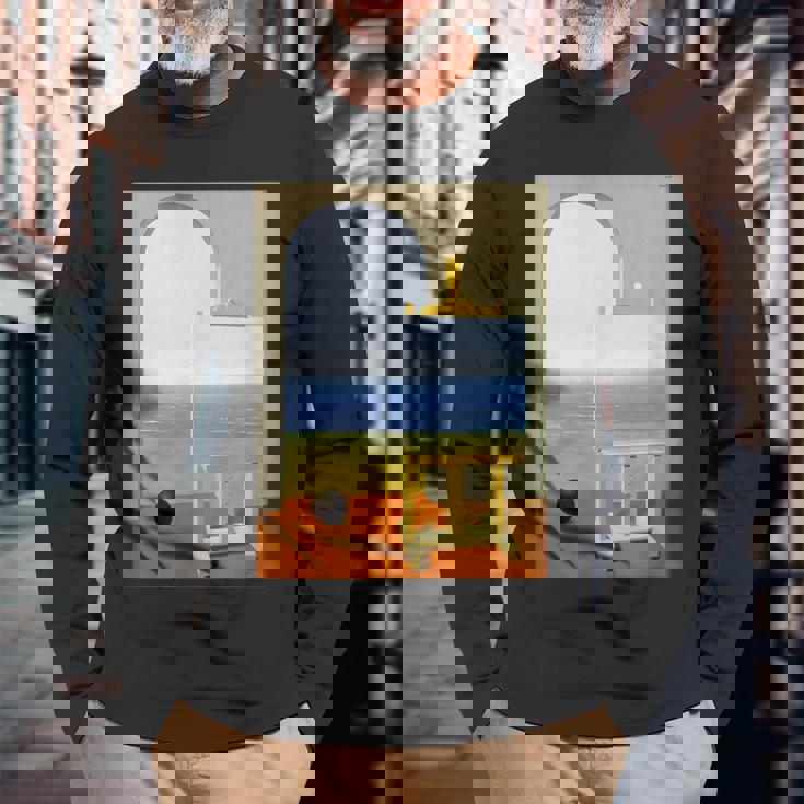 Human Condition Ii ルネ・マグリット作 シュルレアリスム 長袖Tシャツ 高齢者への贈り物